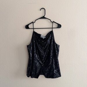 Anthropologie Sunday In Brooklyn Square Neck Sequin Tank